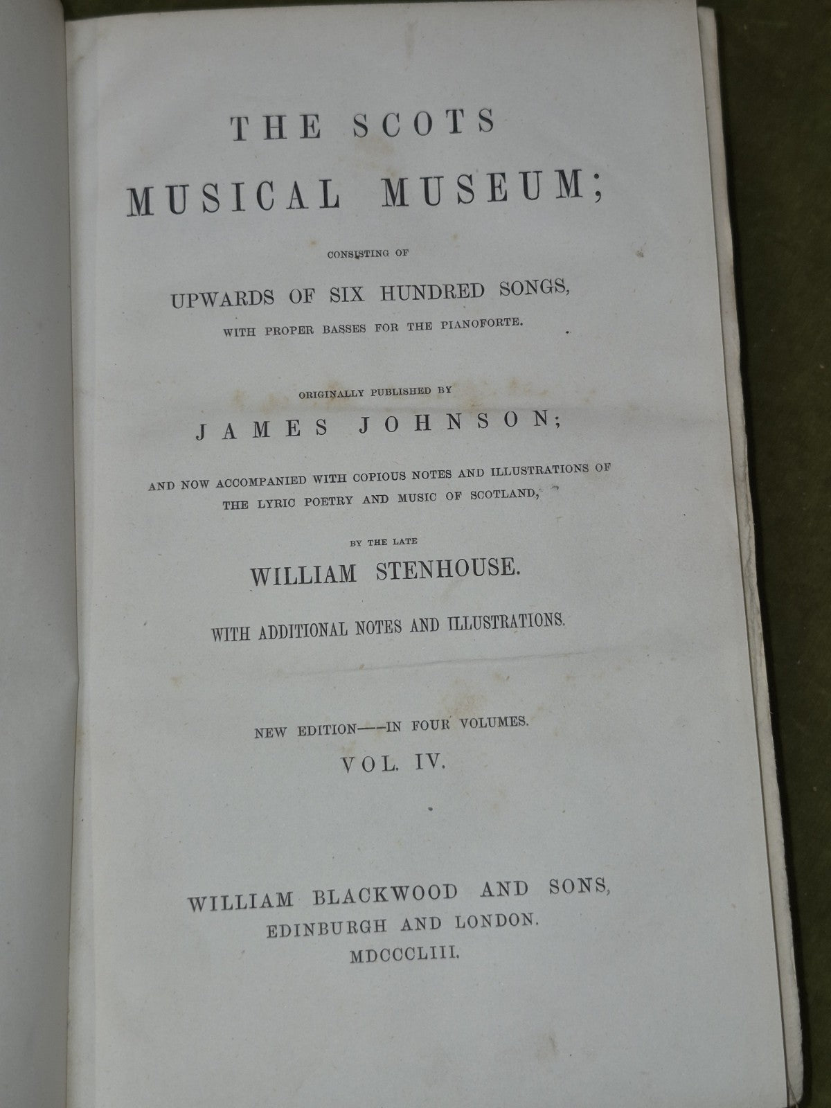 The Scots Musical Museum Burns 1853 William Blackwood William Stenhouse15