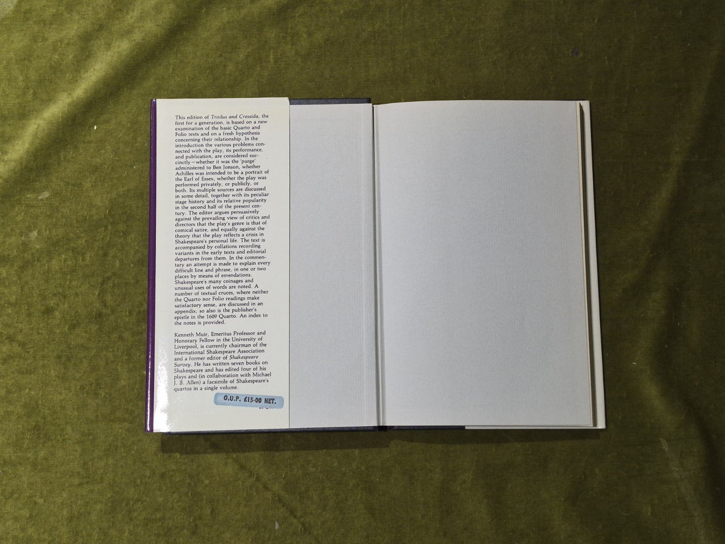 The Oxford Shakespeare - Troilus and Cressida - Ed. Kenneth Muir VGC HB DJ3