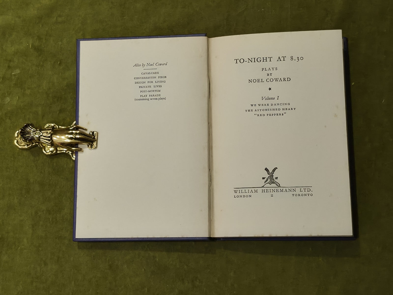 Tonight at 8:30 , The Nine Plays in 3 Volumes - Noel Coward , Heinemann 19365
