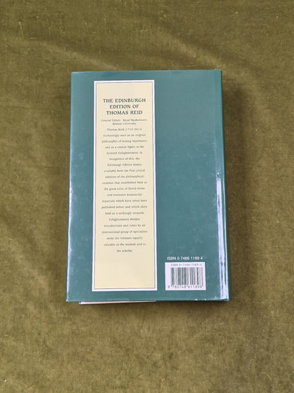 Thomas Reid - Essays on the Intellectual Powers of Man -Edinburgh Uni 2002 HB DJ1