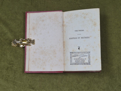 The Poems of the Sempills of Beltrees - James Paterson , 1849 1st , Ltd To 250 6