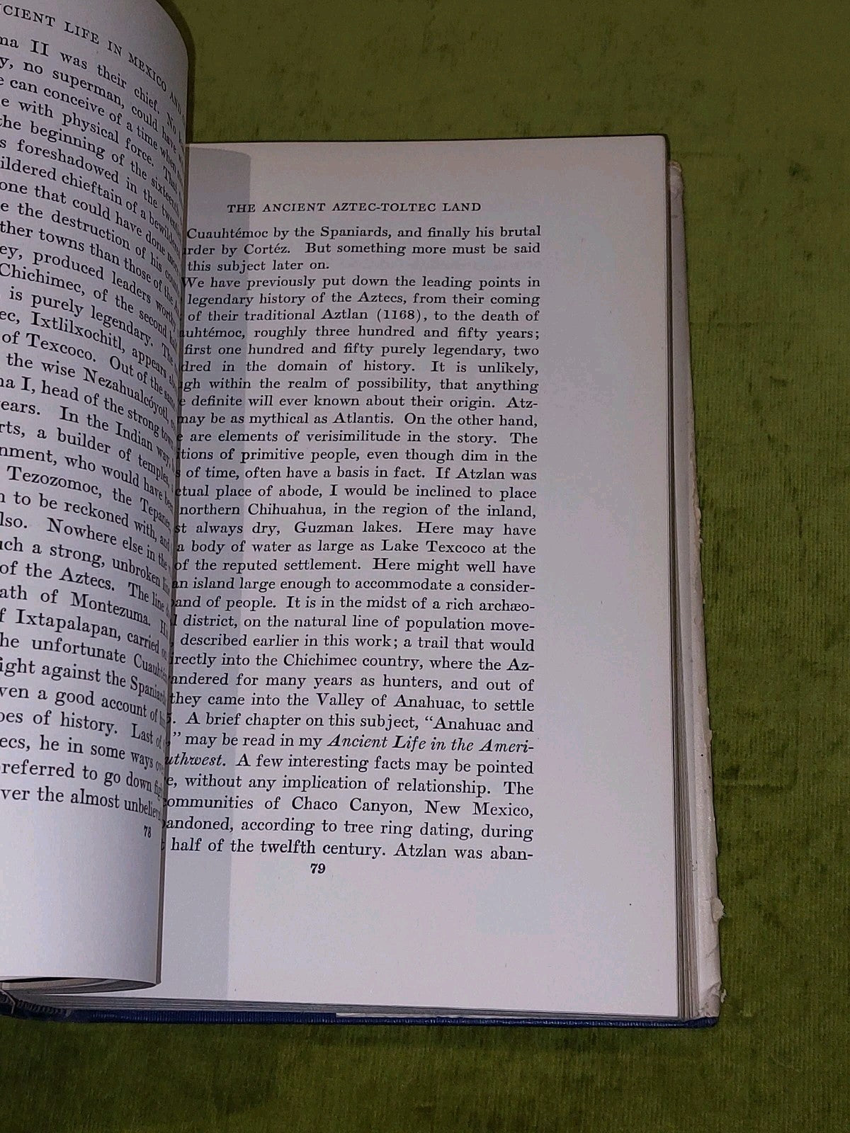 Ancient Life In Mexico & Central America By Edgar L. Hewett 1936 1st Ed Hb/Dj5