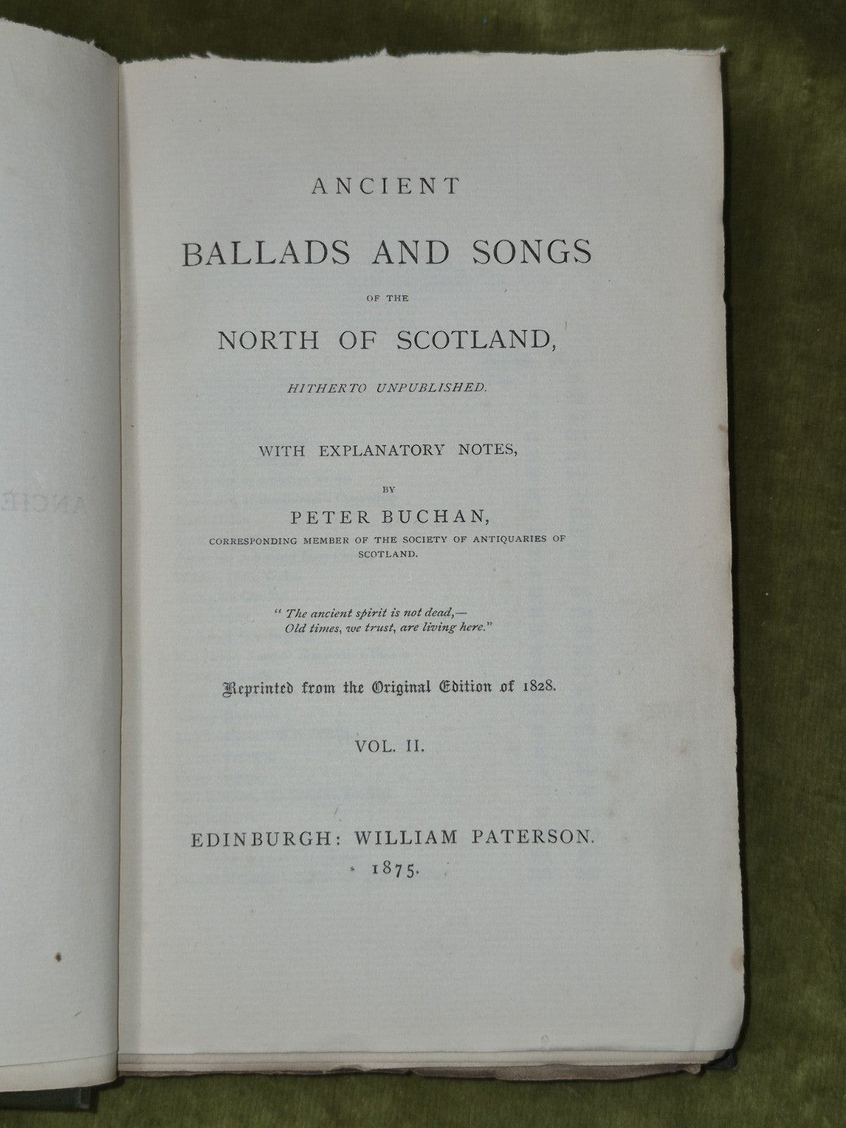 Ancient Ballads and Songs 1875 Peter Buchan William Paterson9
