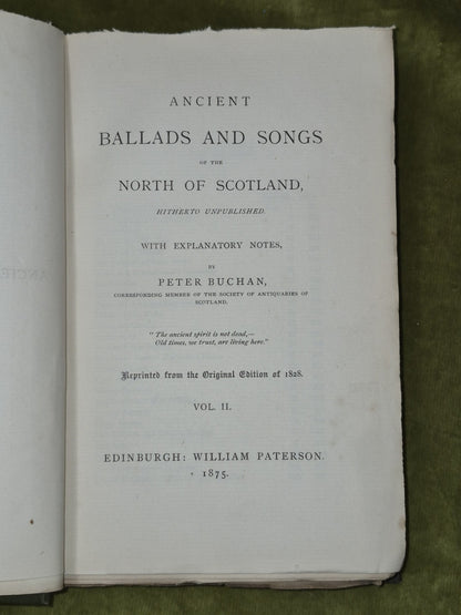 Ancient Ballads and Songs 1875 Peter Buchan William Paterson9