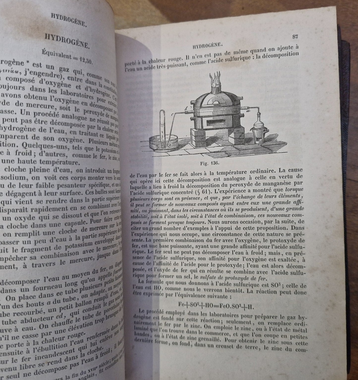 COURS ÉLÉMENTAIRE DE CHIMIE. 4 Volumes In 2 Bindings. M V Regnault 3rd Ed. 18516