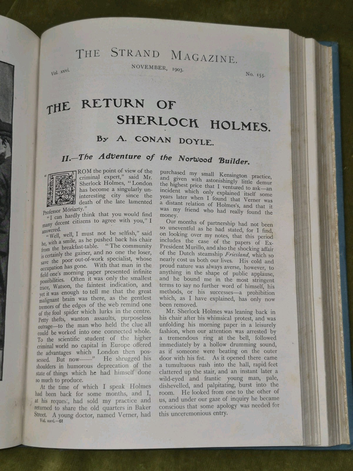 Strand Magazine 1903 Sherlock Holmes True First Edition Vol 26 July Dec XXVI 3
