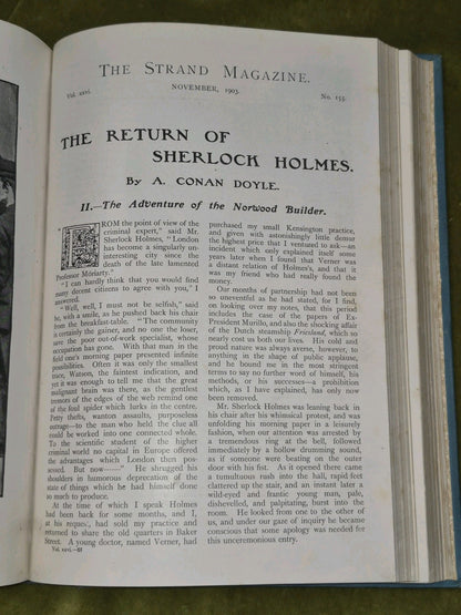 Strand Magazine 1903 Sherlock Holmes True First Edition Vol 26 July Dec XXVI 3