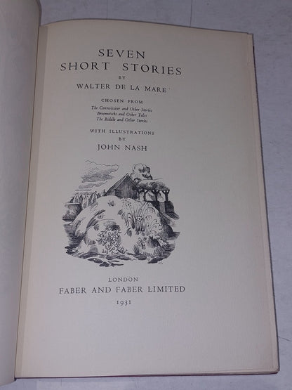 Seven Short Stories, Walter De La Mare (1931) Illustrated By John Nash Hb Book3