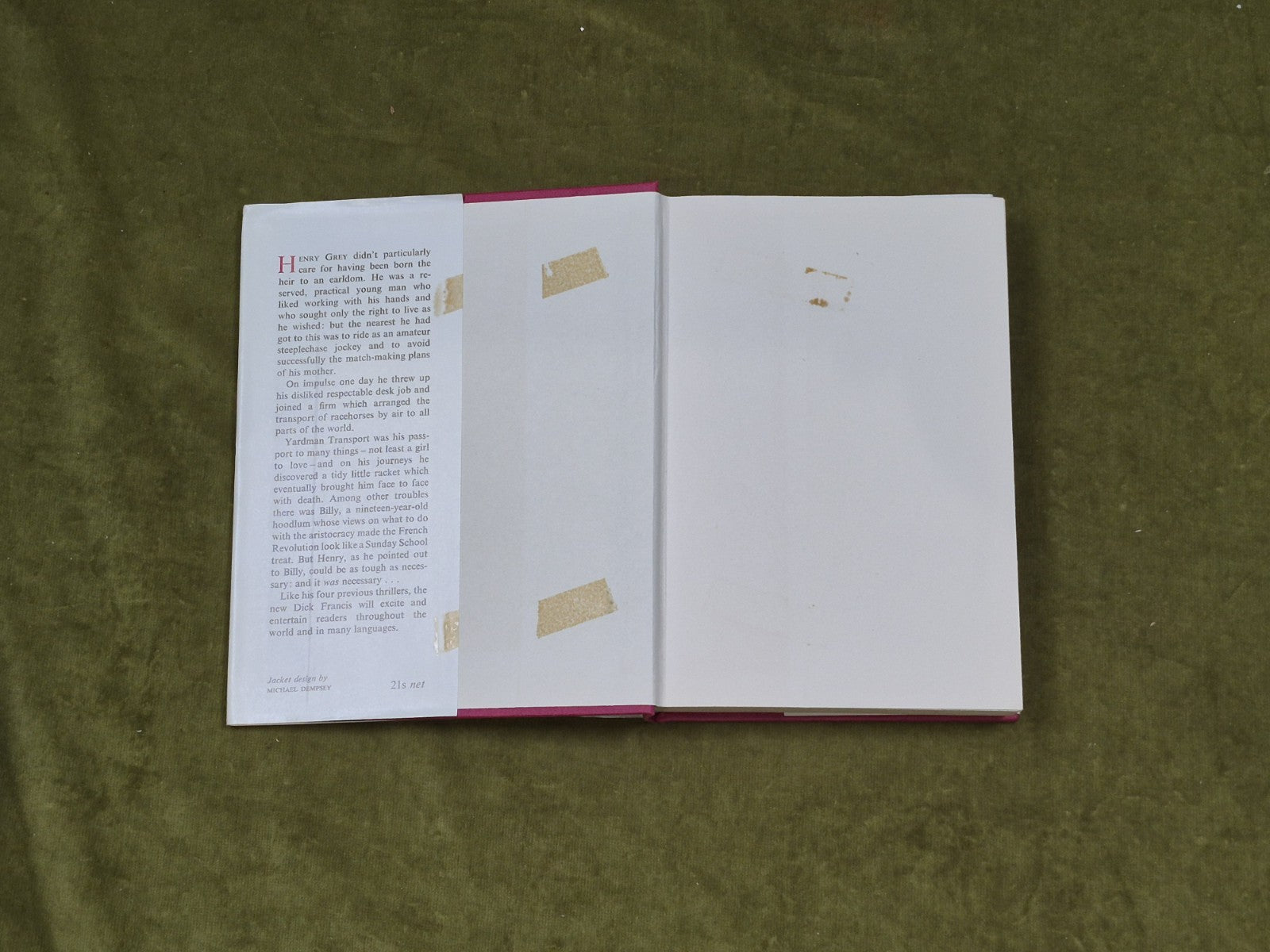 Flying Finish - Dick Francis , Michael Joseph 1st 1966 HB DJ3