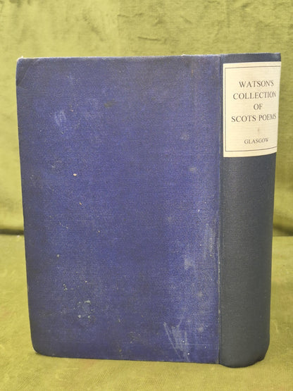 Watson's Choice Collection of Comic and Serious Scots Poems 1869 Glasgow1