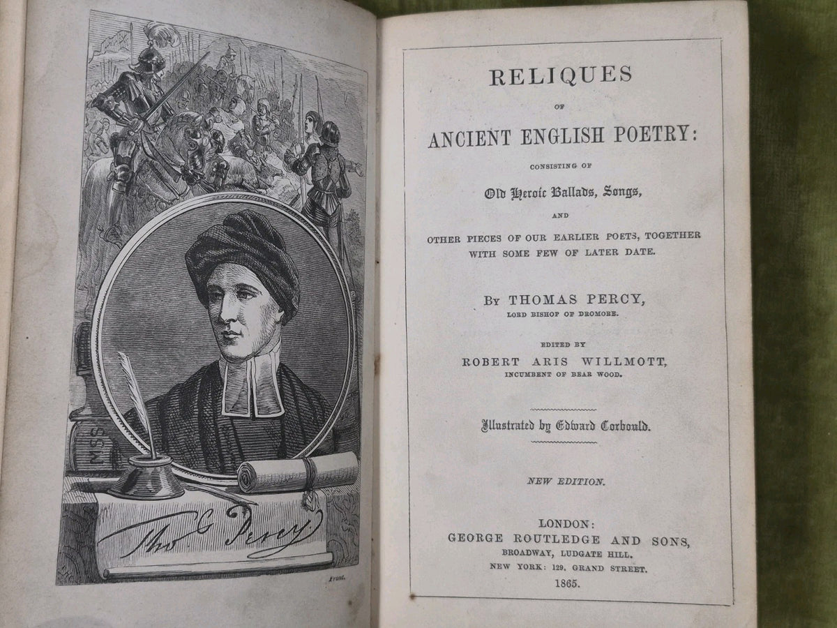 Percy's Reliques of Ancient English Poetry 1865 Thomas Percy Routledge Leather 4
