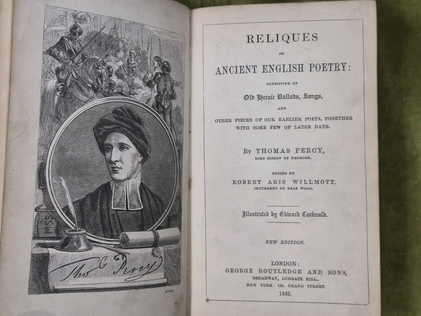 Percy's Reliques of Ancient English Poetry 1865 Thomas Percy Routledge Leather 4