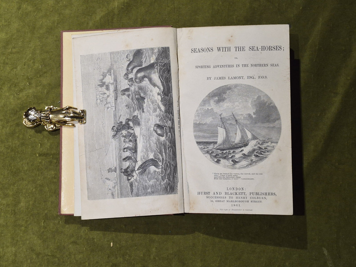 Seasons with the Sea-Horses - James Lamont , Hurst & Blackett 18613