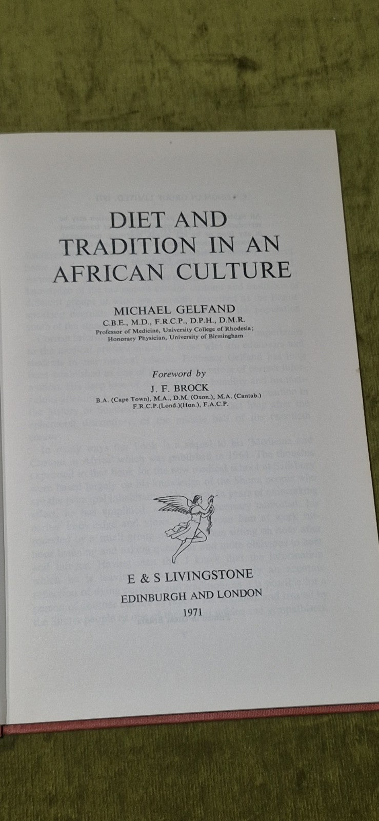 Diet and Tradition in African Culture (1971) Michael Gelfland5
