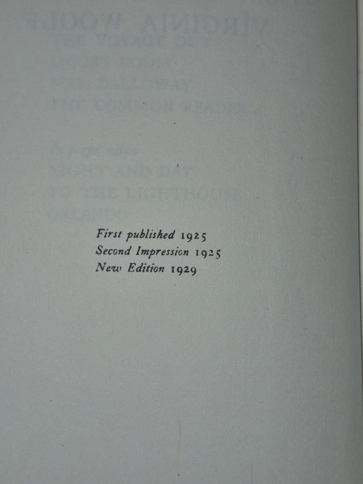 Mrs Daloway Virginia Woolf First New Edition 1929 Hogarth Press4
