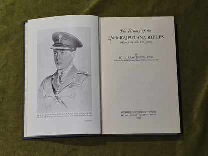 History of the 2/6th Rajputana Rifles - H. G. Rawlinson - 1936 Oxford 1st HB3