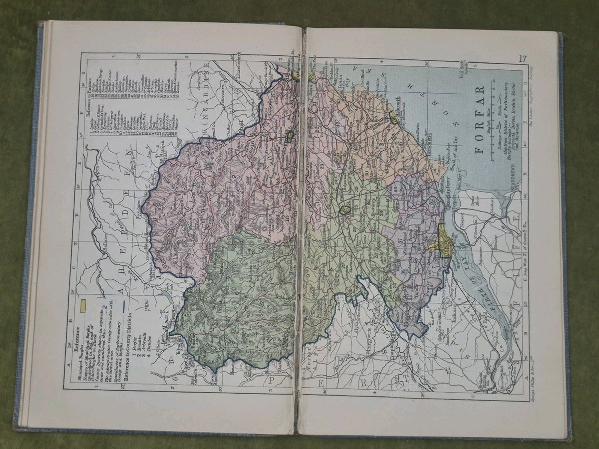 Administrative Atlas of Scotland Philip's 1909 County Maps5