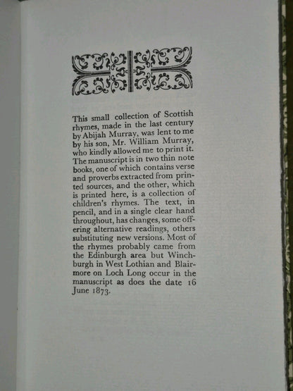 Old Rhymes of Scotland Abijah Murray 1986 Portobello4
