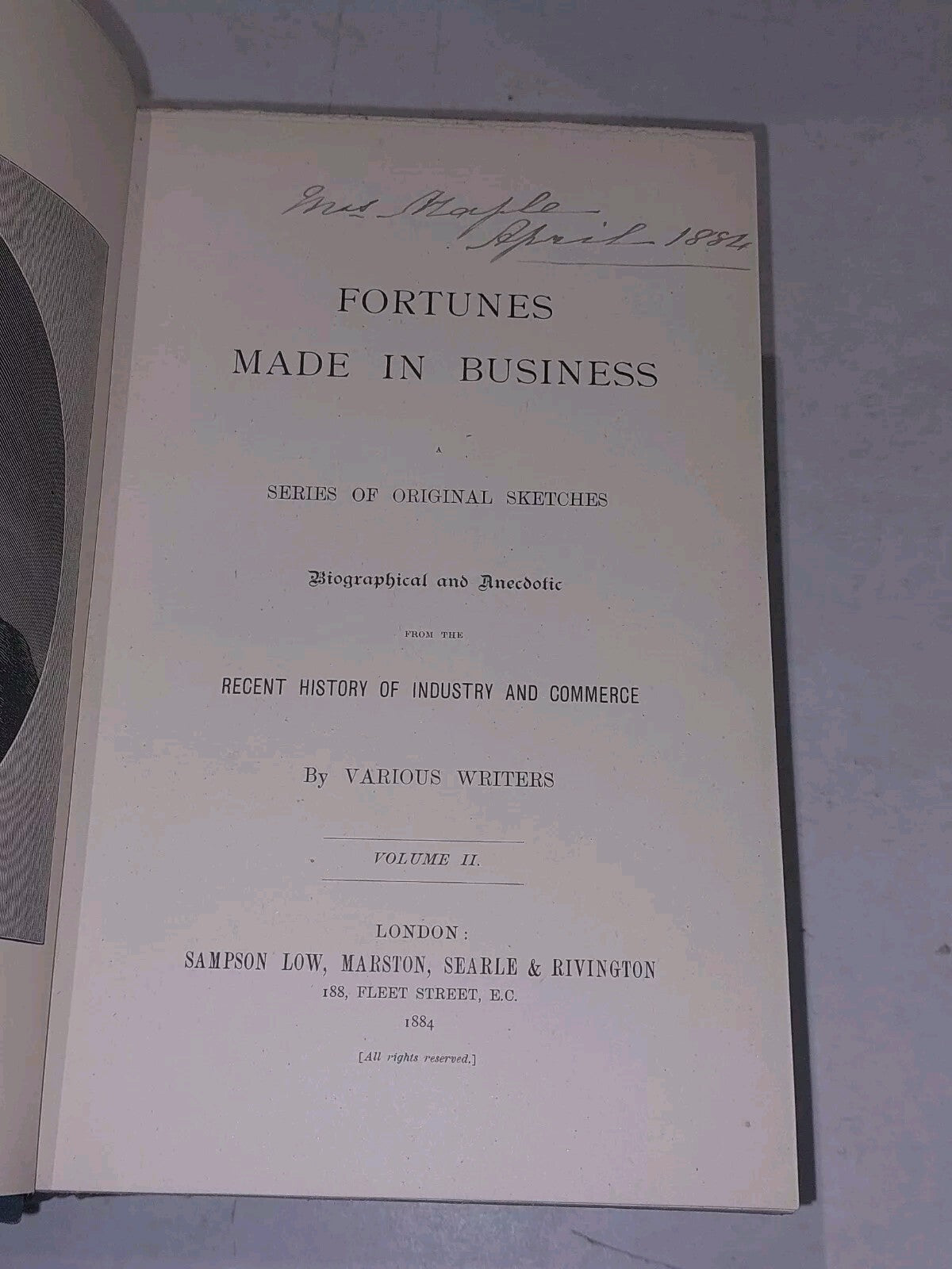 Fortunes Made in Business (Vol. 1 & 2) [Sampson] (1884) Hb Books2