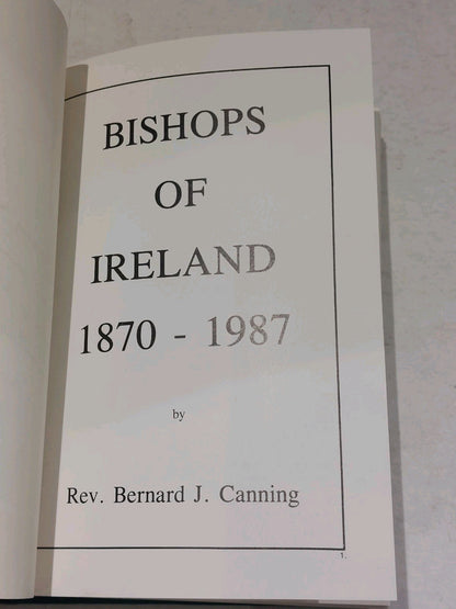 Bishops of Ireland 18701987 by Bernard J Canning 1st Ed HB DJ signed By Author4
