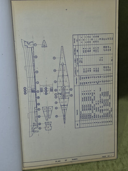 M. S. "Geestbay" Ship Calibration Scales and Trim and Stability Particulars Book5