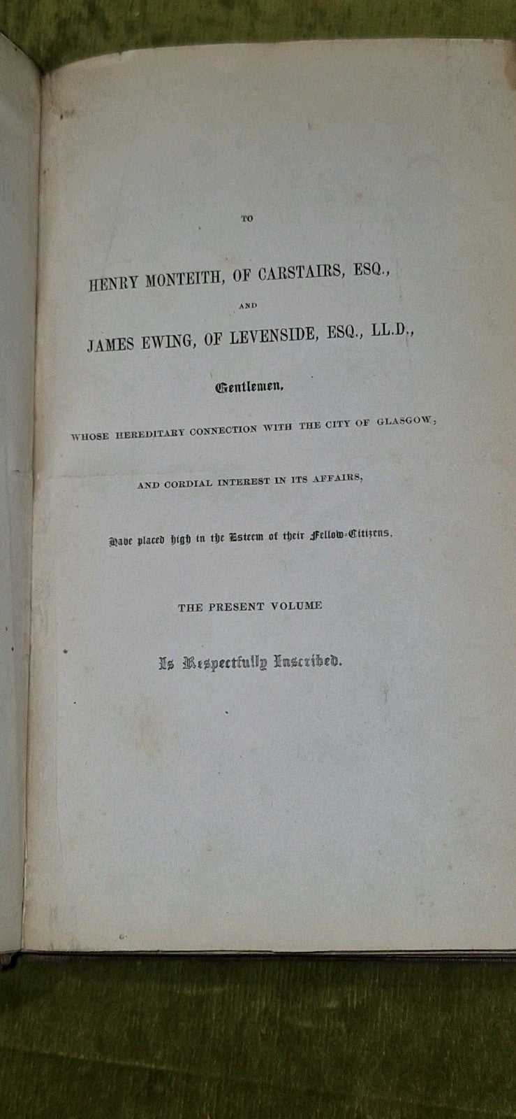 Chronicles of Saint Mungo Antiquities Glasgow (1843) Wallace Harvey 7