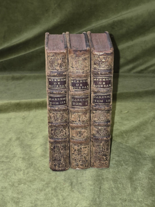 Sermons du pere Bourdaloue, de la Compagnie de Jesus pour le caresme 3 vols 17710