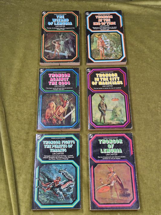 Lin Carter Lemuria Tandem First Editions Job Lot Wizard Thongor Magicians Gods0