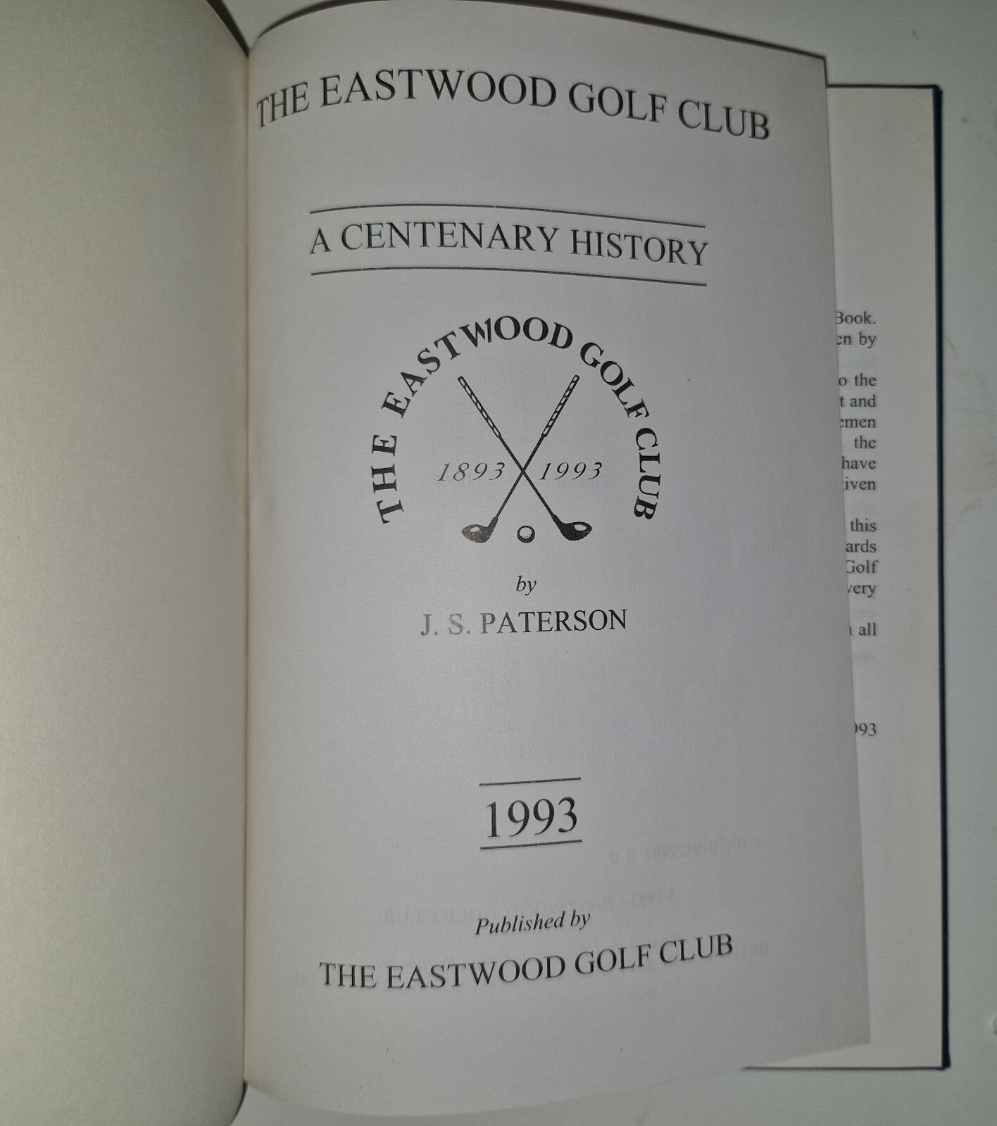 The Eastwood Gold Club - a centenary history1