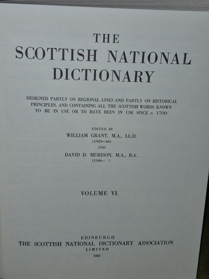 The Scottish National Dictionary (1941) William Grant Volumes 1-10 First Edition16
