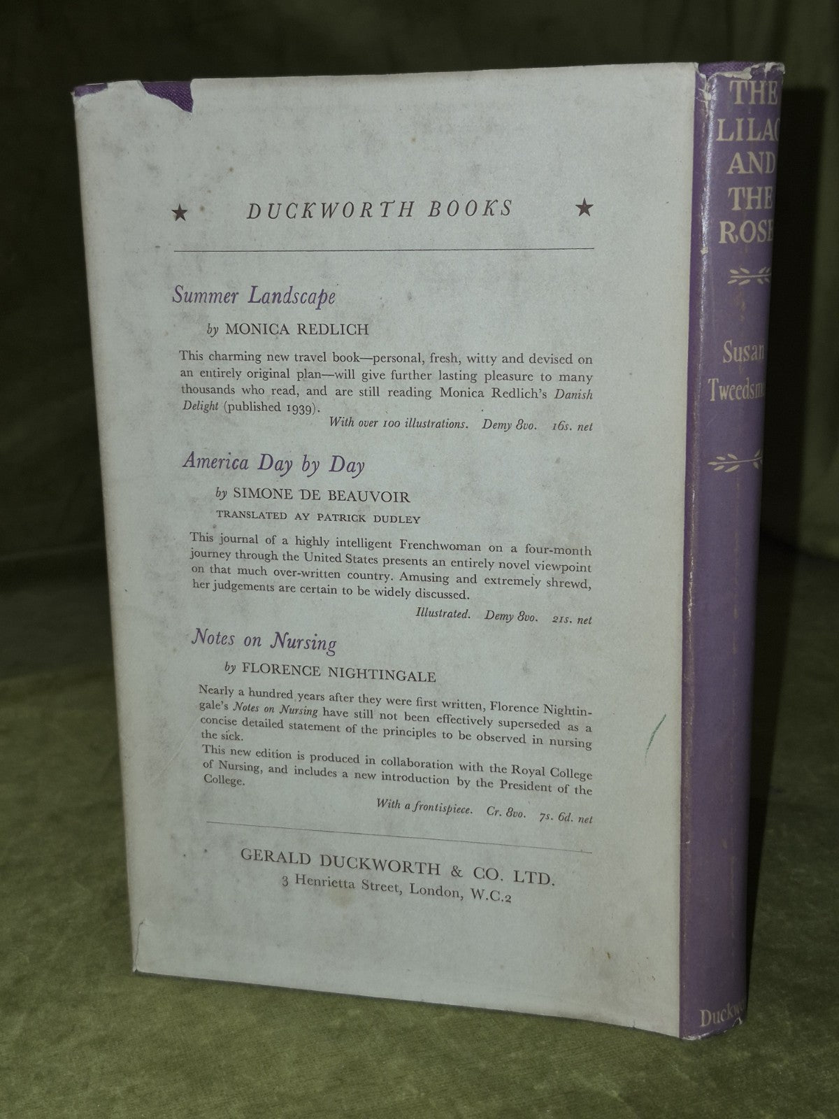 The Lilac and the Rose Susan Tweesmuir 1952 Dustjacket1