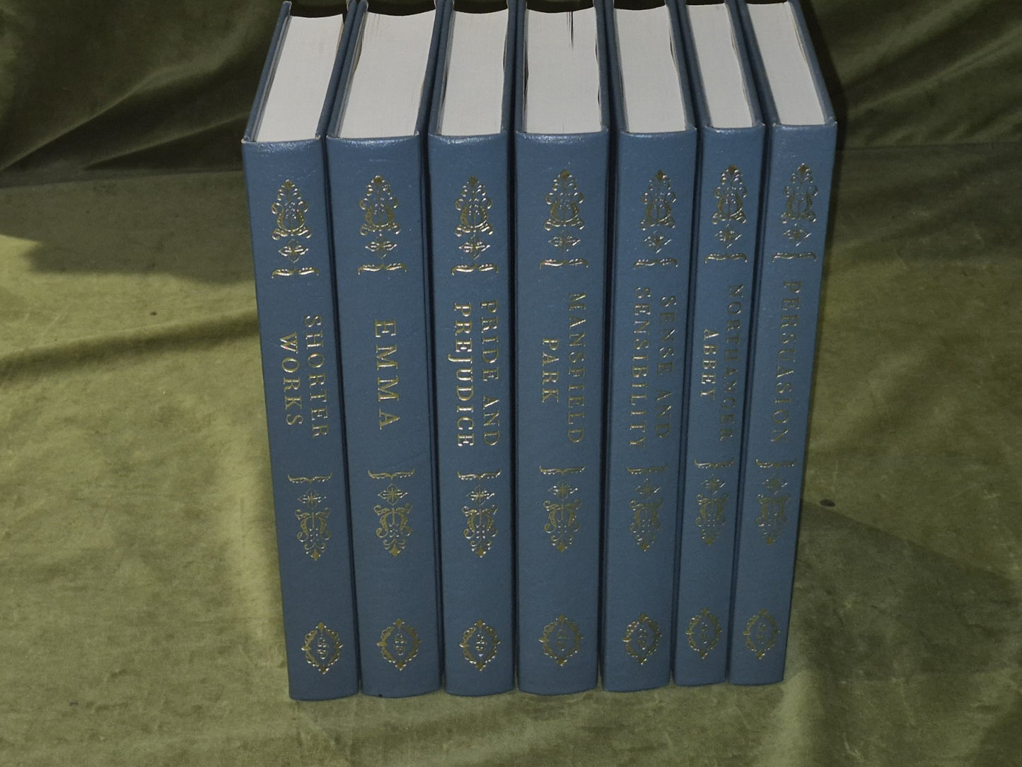 Folio Society Jane Austen Novels 6 Volume 1996 Blue-Green Leather - No Slip Case0