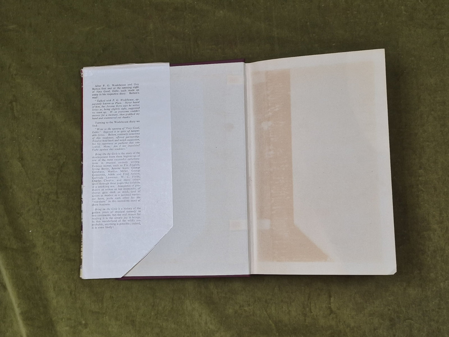 Bring on the Girls by P G Wodehouse , Herbert Jenkins 1954 1st HB DJ4