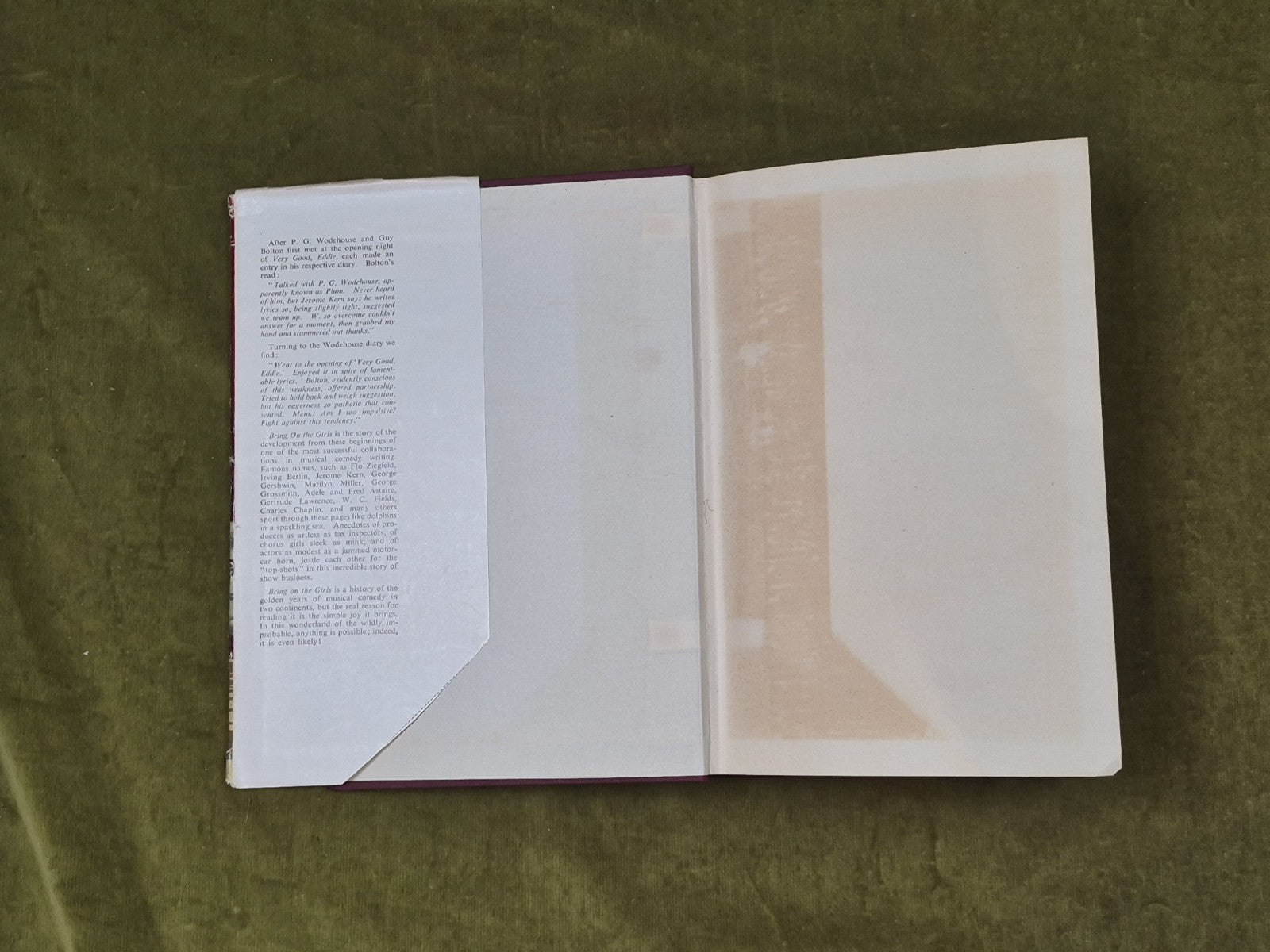 Bring on the Girls by P G Wodehouse , Herbert Jenkins 1954 1st HB DJ4