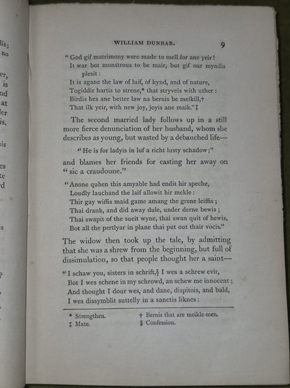 The Life and Poems of William Dunbar James Paterson 1860 William P Nimmo6