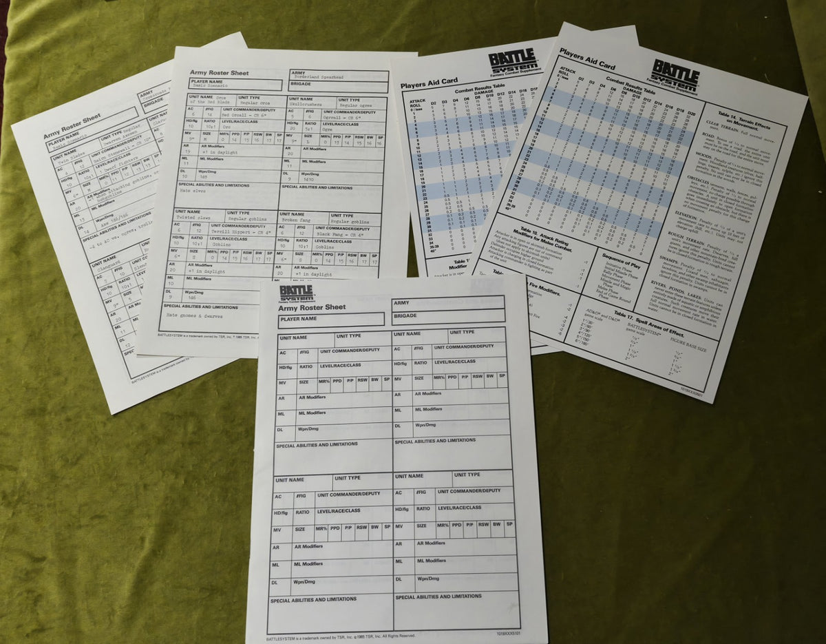 Advanced Dungeons & Dragons Battle System Supplement complete with figures3