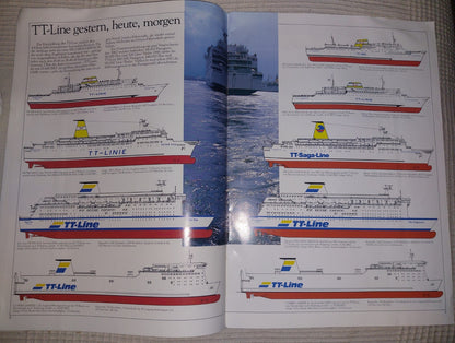 TT-Line Logbuch Sales Brochure 1980s Including Fleet Diagrams7