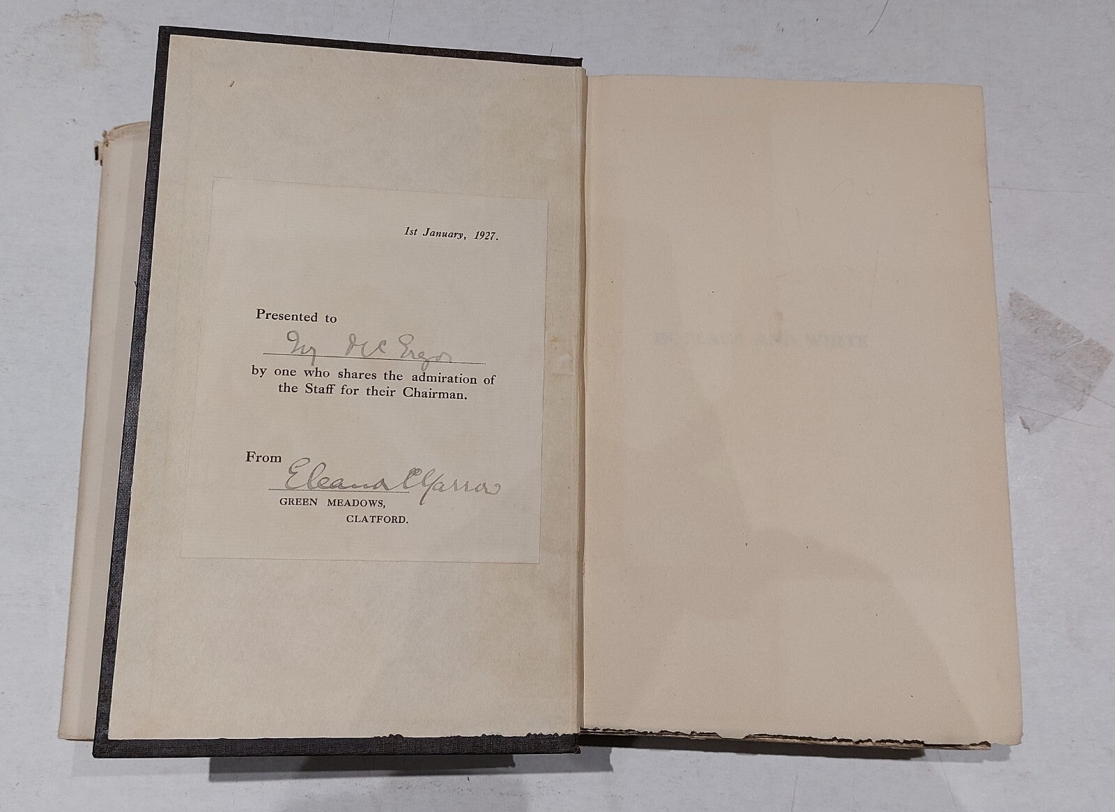 In Black and White (1926) Viscount Knutsford [Edward Arnold & Co] Hb Book3