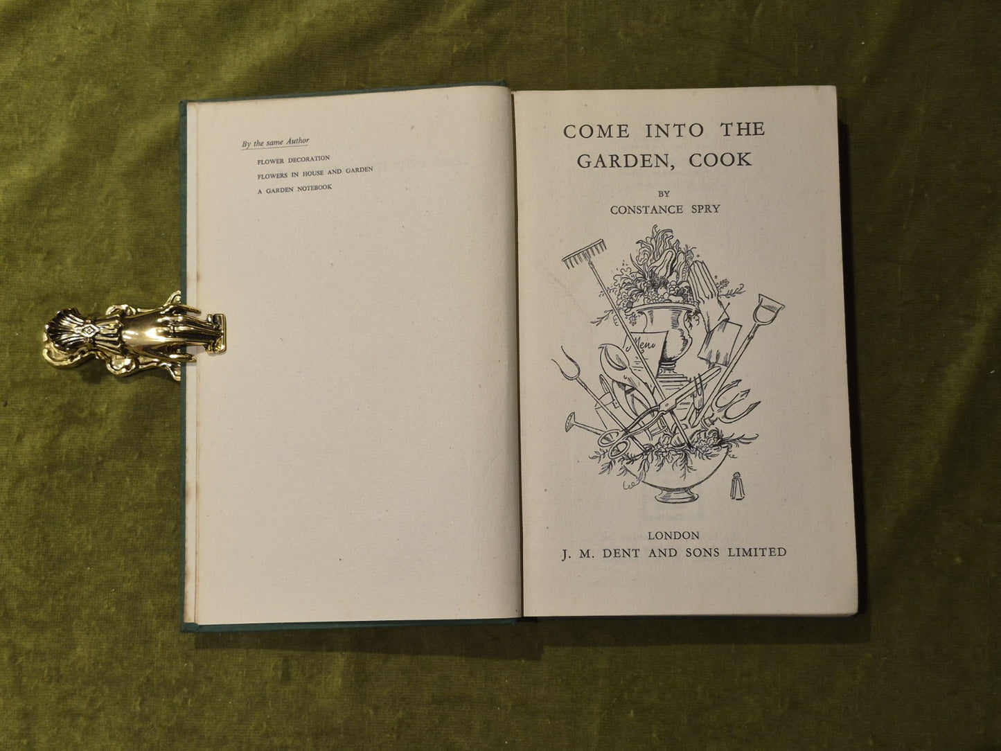 Come Into the Garden, Cook - Constance Spry , Dent 1942 1st HB3