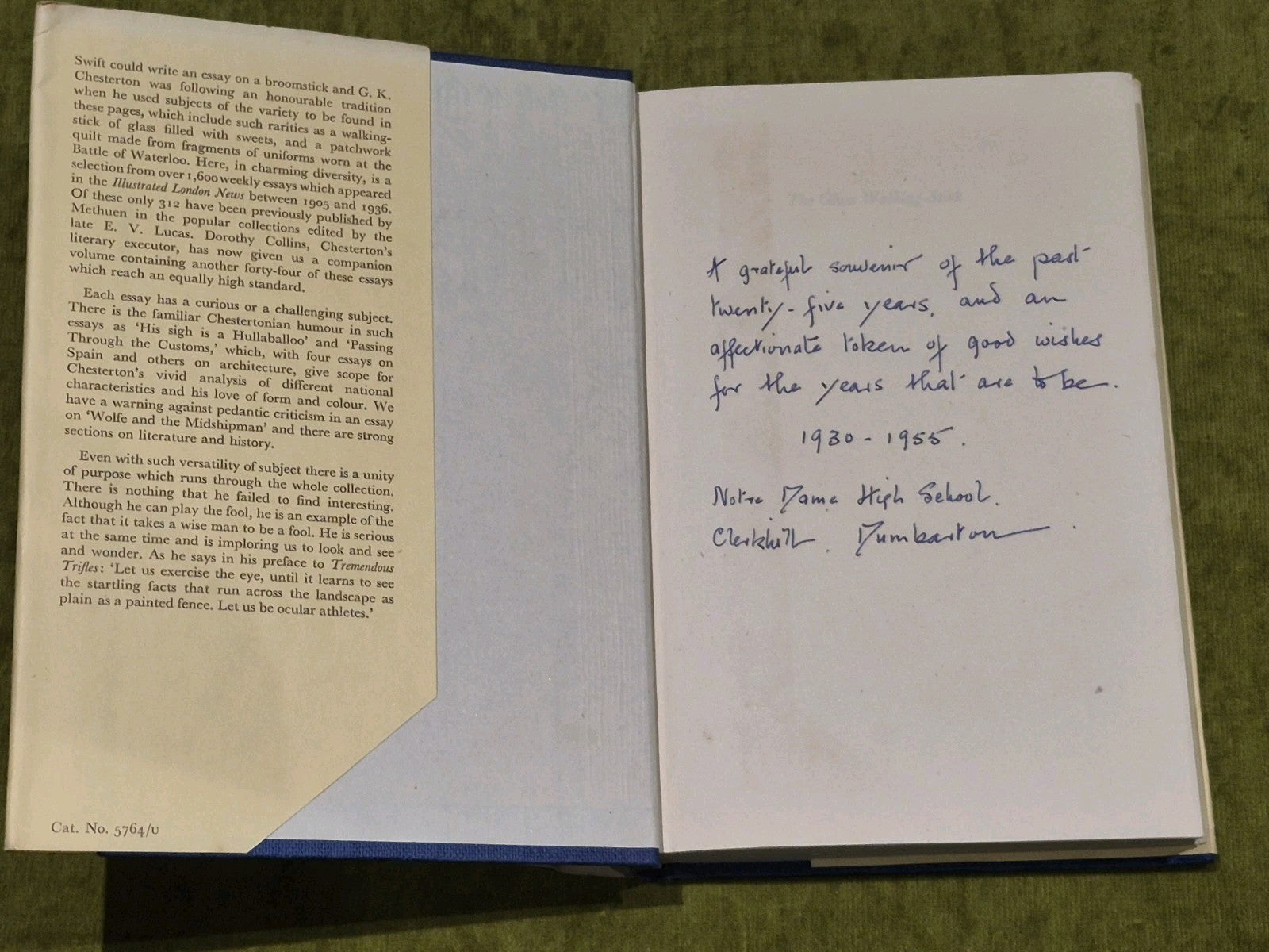 THE GLASS WALKING-STICK - G.K.Chesterton - 1955 1st ed. HB4