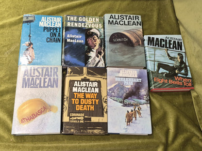Alistair Maclean First Edition Job Lot SIGNED Breakheart Pass Athabasca HB DJ0