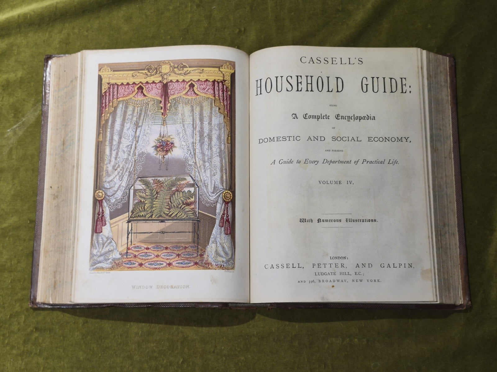 Cassell's Household Guide - 4 Volumes in 2 Half-leather early print11