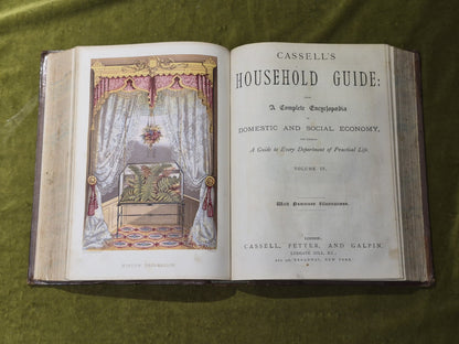 Cassell's Household Guide - 4 Volumes in 2 Half-leather early print11