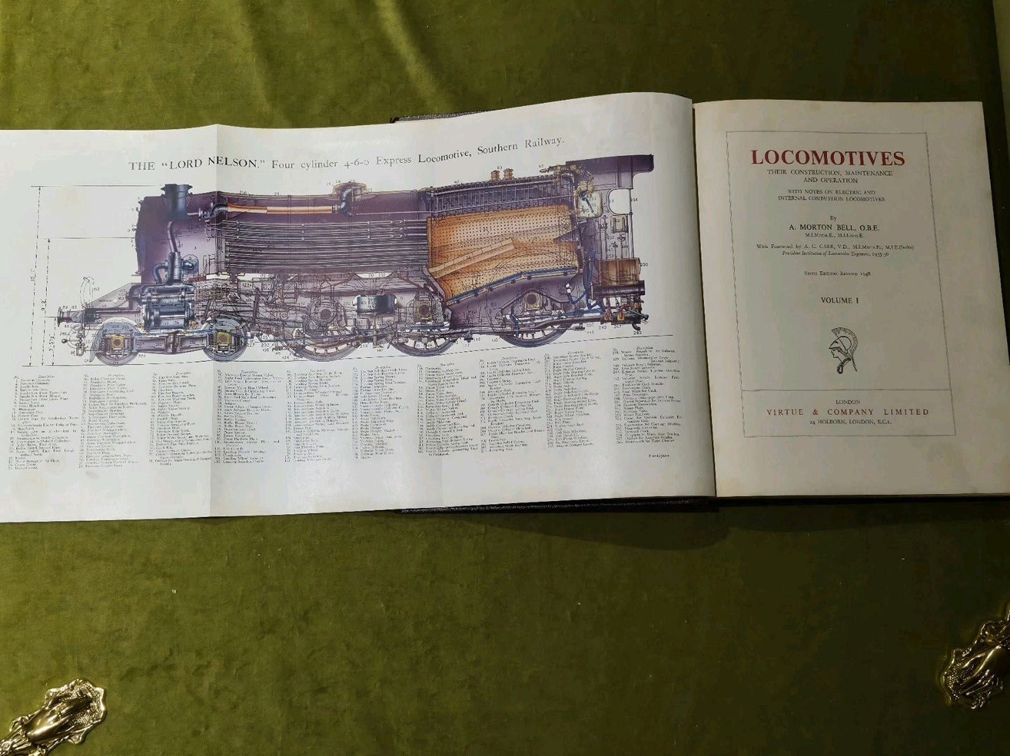 Locomotives by A Morton Bell, 6th edition 1948, Virtue & Company, in 2 volumes3