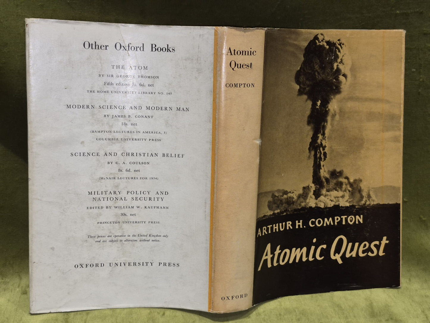 Arthur H. Compton (1956) Atomic Quest First Edition4