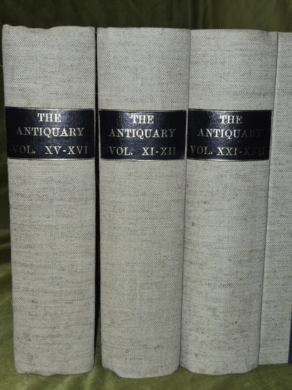 3 Bound Volumes of The Antiquary A Magazine: 1887, 1885, 1890 Elliot Stock1