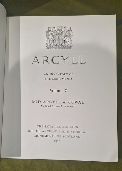 Argyll Inventory of the Ancient Monuments Volume 1 2 3 4 5 6 7 Royal Commission5