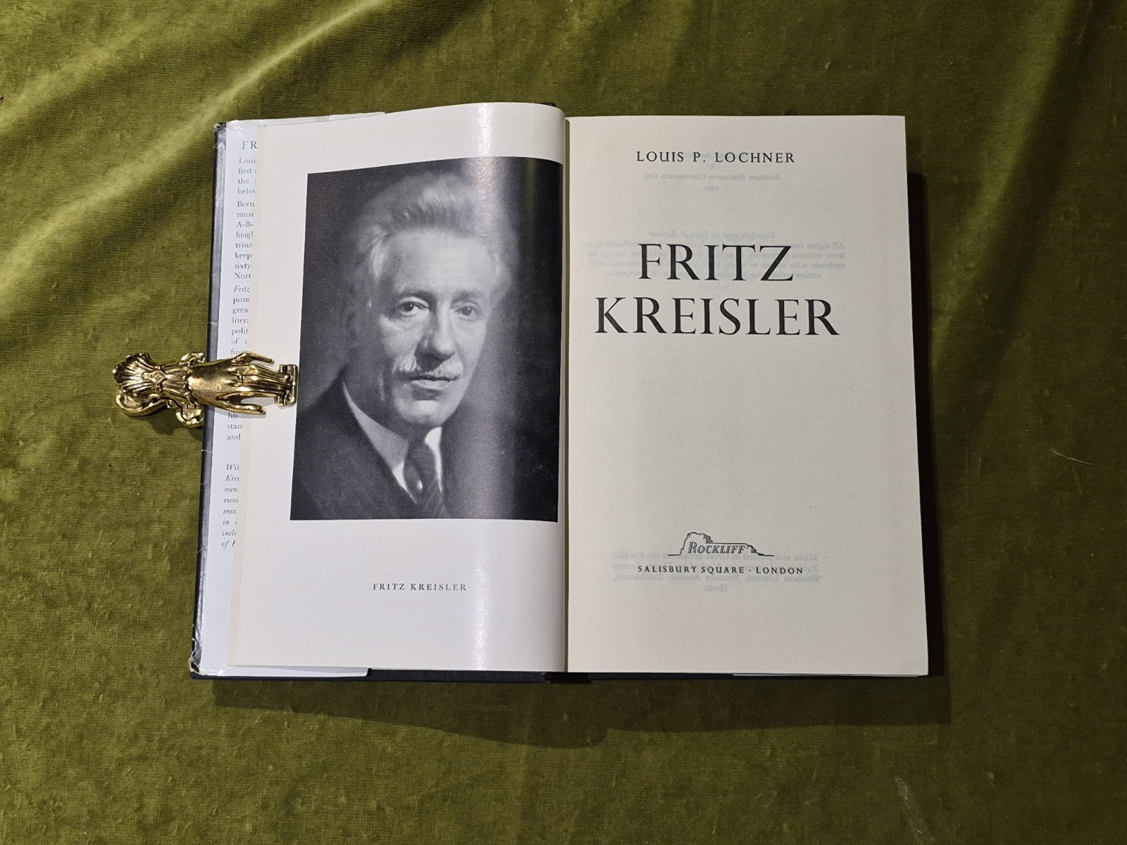 Fritz Kreisler - Louis P. Lochner - 1951 1st Edition Hardcover with Dust Jacket5