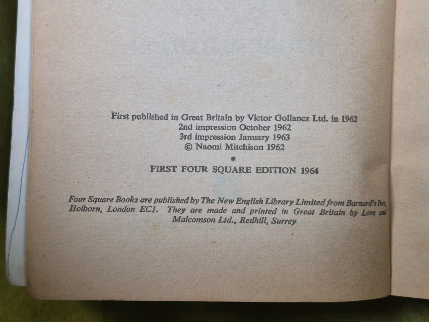 Memoirs of a Spacewoman Naomi Mitchison 1963 First Edition Third Impression4