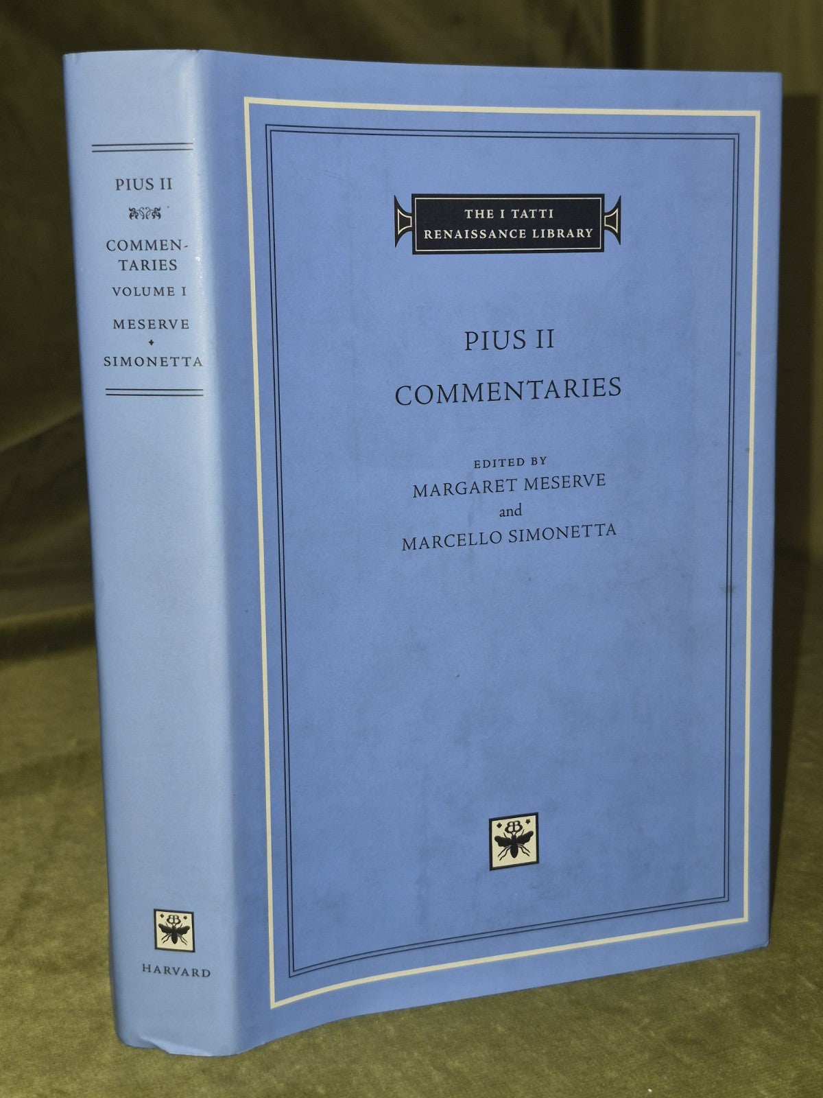 Pius II Commentaries Vol 1 Books I-II  Harvard HC 20030